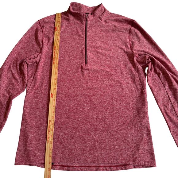 Lululemon Surge Warm 1/2 Zip Silver Heathered Dark Red Sport Size XL EUC M3D42S - Picture 8 of 10